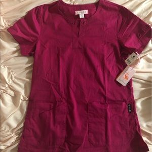 NWT Koi Scrub Top